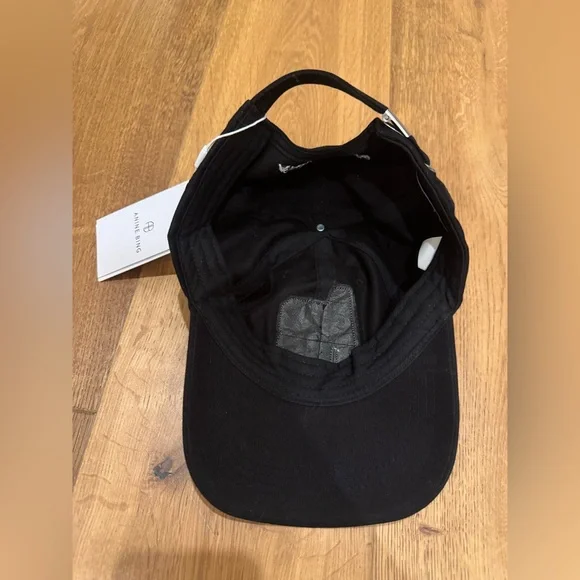Anine Bing Black Embroidered Letter AB Cap, NWT - Picture 3 of 3